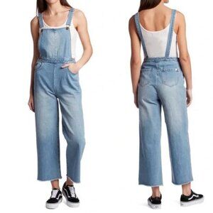 Sisstr Evolution Denim Overalls Cropped Wide Leg Jeans Size XS Light Wash